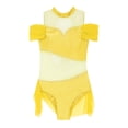 thumbnail image 5 of YIZYIF Girls Off-Shoulder Hollow Back Dance Gymnastics Leotard Youth Dance Performance Bodysuit,Sizes 6-16, 5 of 7