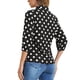thumbnail image 3 of BLUSA DE CUELLO CON LAZO Y PUÑO ELÁSTICO IMPRESA PARA MUJERES CHIC INSPIRE S NEGRO, 3 of 5