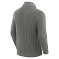 thumbnail image 3 of Men's J. Palmer Graphite Washington Commanders The Playmaker Cardigan Raglan Sweater, 3 of 6