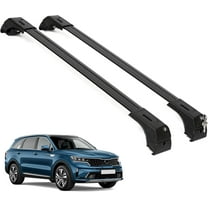 ERKUL Roof Rack Cross Bars for 2021-2025 Kia Sorento S, EX, SX & Sorento Hybrid | Aluminum Crossbars with Anti Theft Lock for Rooftop | Compatible with Flush Rails - Black