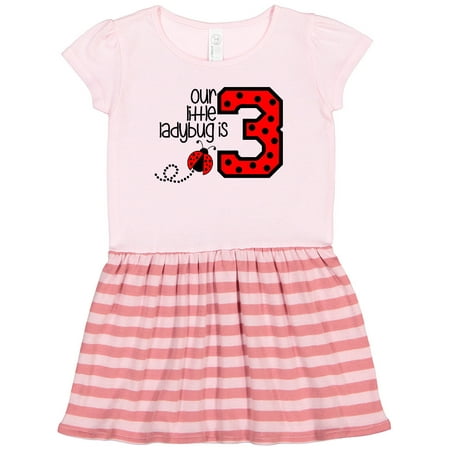 

Inktastic Our Little Ladybug is 3 Gift Toddler Girl Dress