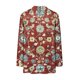 thumbnail image 2 of TaTaai 2026 Fall Womens Printed Long Sleeve Tee Round Neck Loose Blouse With Pockets Casual Fashion Top Soft Stretchy Polyester Daily Basic Shirt Gift, 2 of 7