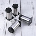 thumbnail image 3 of 4pcs Support de Meubles en Acier Inoxydable Pieds Réglables Jambes d'Armoire de Remplacement Canapé Table Basse Jambes de Support pour la Maison (50x120mm), 3 of 9