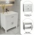 thumbnail image 3 of 24" White Freestanding Bath Vanity Tip-Out Drawer Sink Cabinet Without Top, 3 of 9
