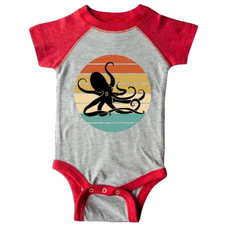 

Inktastic Octopus Vintage Sunset Gift Baby Boy or Baby Girl Bodysuit
