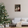 thumbnail image 2 of Stupell Industries Santa & Reindeer Portrait Holiday Painting Brown Floater Framed Canvas Art Print Wall Art, 25 x 31, 2 of 9