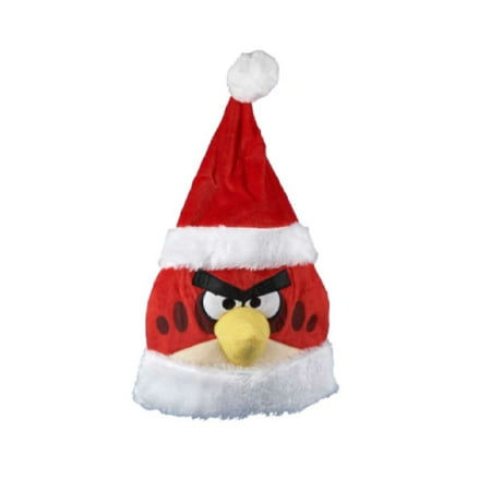 20" Red and White Angry Birds Christmas Santa Hat Accessory