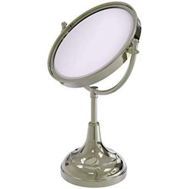 Allied Brass DM-2/4X-PNI 8-Inch Mirror with 4x Magnification, 15-Inch H, Polished Nickel