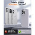 thumbnail image 2 of KOMI Designed for iPhone 16 Pro Max Case,Shockproof Liquid Silicone Protective Phone Case with Soft Anti-Scratch Microfiber Lining Ultra Slim Drop Protection Phone Cover 6.9 inch Morandi Pink, 2 of 5