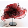 thumbnail image 5 of Women Organza Fascinator Hat Floral Tea Party Wedding Hat, 5 of 5