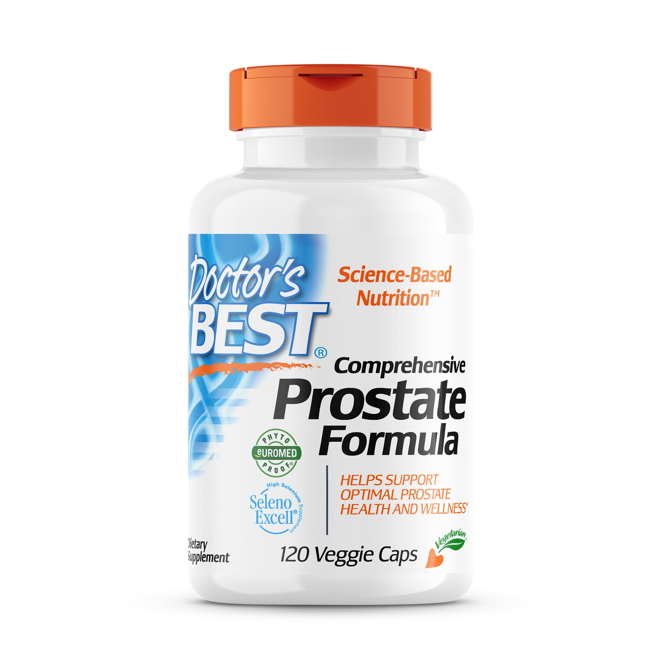 Doctor's Best Comprehensive Prostate Formula, Supports Normal Urinary Function, Gluten Free, Soy Free, 120 Veggie Cpas