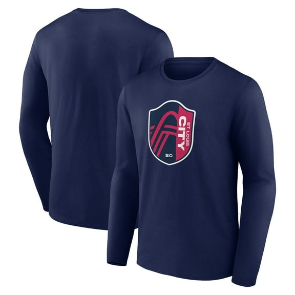Men's Navy St. Louis City SC Official Logo Long Sleeve T-Shirt