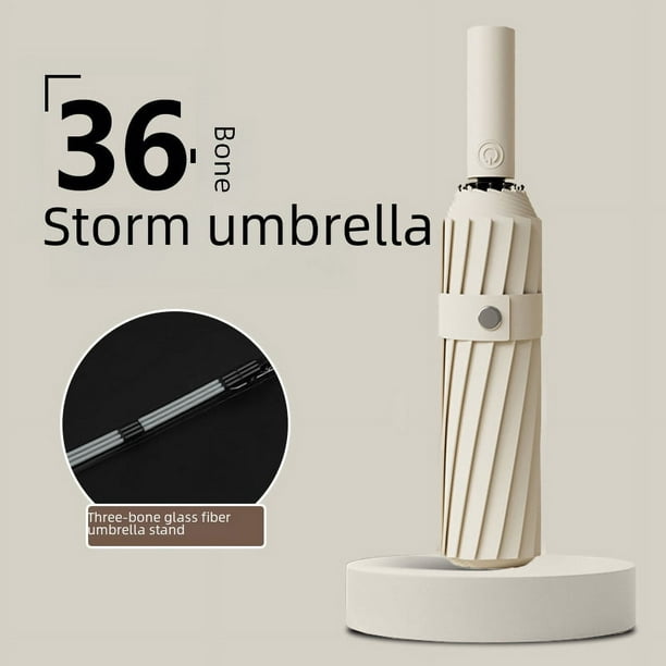 Paraguas automático de 36 varillas Paraguas de doble uso para hombres para lluvia y lluvia Paraguas grande plegable Paraguas de protección solar para mujeres Paraguas de protección UV