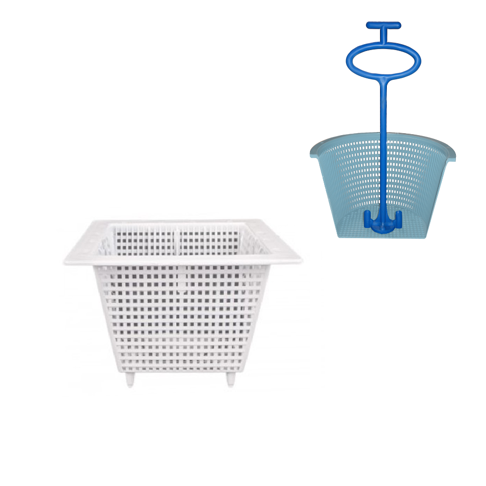 Aladdin 7"x7" Square Skimmer Basket Replacement with Skimmer Angel Handle