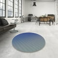 thumbnail image 4 of Ahgly Company Machine Washable Indoor Square Transitional Light Purple Blue Area Rugs, 5' Square, 4 of 7