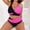 Hot Pink, variant on Sentmoon Two Piece Bathing Suits for Women Swimsuit Women Plus Size Womens Bikini Curvy Color Block High Waisted with Built in Bra Wireless Womens Bathing Suit Beach Essentials XXL