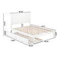 thumbnail image 7 of AFI NoHo 14" Queen Wood Platform Bed Frame with Twin XL Trundle, White, 7 of 7
