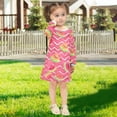 thumbnail image 5 of Girls' long-sleeved dress Watermelon Girls' A-line dress with ribbed cuffs Soft and comfortable, 5 of 6