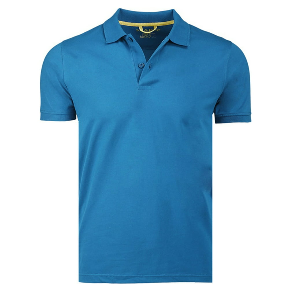 Marquis - Marquis Caribbean Blue Slim Fit Jersey Polo Shirt - Ultra ...