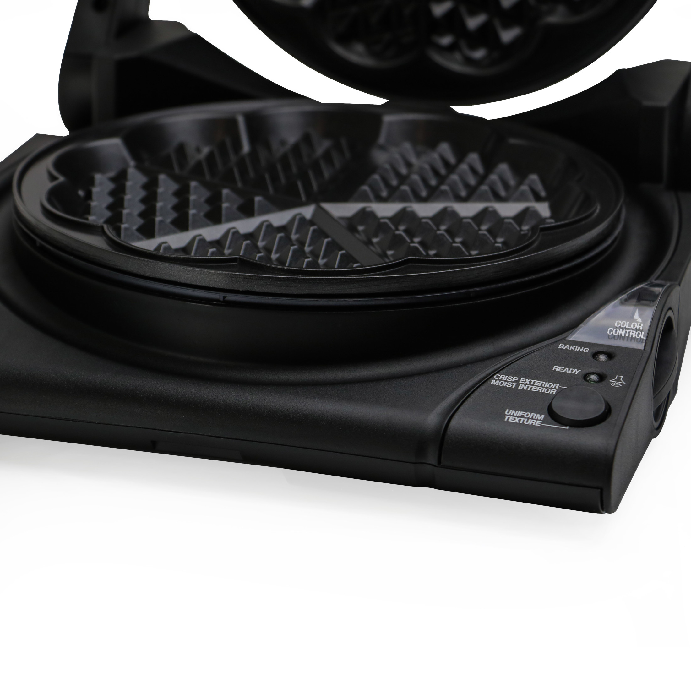 Chef'sChoice WafflePro Model 840 Taste/Texture Select Traditional Five-of-Hearts Waffle Maker, in Black (8400000)
