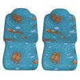 thumbnail image 3 of LAKIMCT Swimming Otter Car Seat Covers Vehicle Front Seat Covers Universal Fit Seat Protector, 3 of 9
