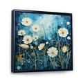 thumbnail image 2 of Designart "Blue Dandelion landscape Pointillism Dot I" Landscapes Floater Framed Wall Decor, 2 of 7