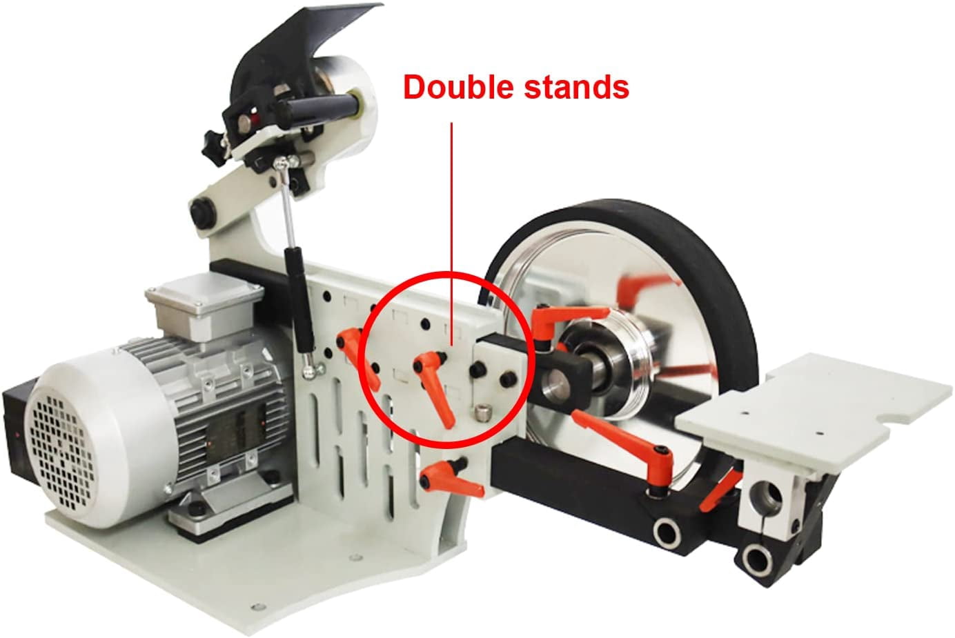INTSUPERMAI 72" Multi-funchion Belt Sander Grinder Bench Sander Shapener Polishing Machine Cutting Tools Variable Speed Double Stands 220V