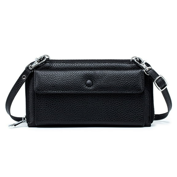 KAWELL Small Crossbody Cell Phone Purse for Women, Genuine Leather Ladies Mini Messenger Shoulder Handbag Wallet with Credit Card Slots