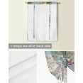 thumbnail image 5 of Vintage Botanical Tie Up Curtains for Window, Blue Green Pink Floral Retro Thermal Insulted Balloon Shade Adjustable Rod Pocket Curtains Valance Panels for Kitchen Bathroom Café 52 x 63, 5 of 7