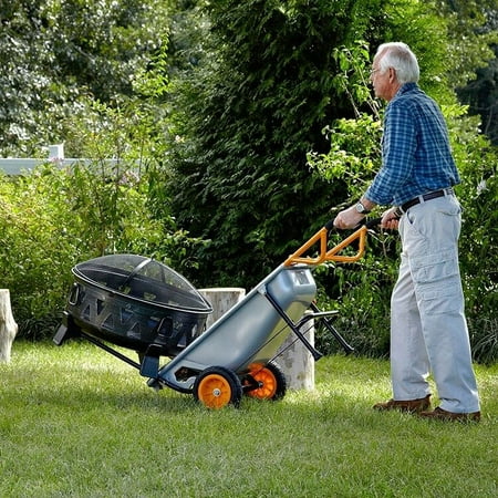 Worx WG050 Aerocart 8-in-1 Electric Wheelbarrow Utility Cart with Versatile Functionality
