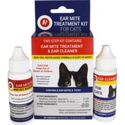 Miracle Care Ear Mite Treatment Kit for Cats, 1 fl oz Bottle, 2 Count