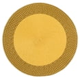 thumbnail image 2 of Rome Woven Braided Stitch Edge Table Placemats 15 Inches Round Set of 4 Non-Slip Dining & Kitchen Table Mats Yellow, 2 of 2