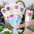 thumbnail image 1 of Juego de 8 románticos ramos de rosas artificiales con osito de peluche | Rosas brillantes, ideales for San Valentín, Bodas, Cumpleaños, Decoración del hogar y Navidad., 1 of 2
