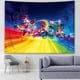 thumbnail image 5 of Tapiz de pared de Super Mario Bros, fondo de fotografía de fiesta de la princesa Peach, telón de fondo de poliéster impreso, decoración para colgar en la pared, 5 of 5