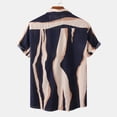 thumbnail image 4 of Hombres Casual Botones Playa Sin posicionamiento Estampado Turndown Camisa de manga corta Blusa Pompotops  oipoqjl49384, 4 of 9
