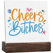 Ceramic Sign 4x4 Inch Funny Summer Decor Summer Gifts Beach Coastal Decor Beach Gifts Beach Summer Decorations For Home Desk Decor Ceramic Desk Sign For Table Office Bathroom Home Farmhouse