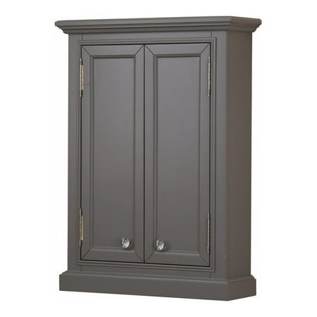Water Creation Derby 33" Solid Hardwood Medicine Cabinet in Gray/Chrome