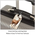 thumbnail image 3 of Square 2Pack PU Leather Jungle Elk Cruise Luggage Tag with Privacy Cover and Name ID Tag for Travel Handbags Backpacks Luggage Tags, 3 of 6