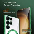 thumbnail image 2 of Designed for Samsung Galaxy S23 Ultra 5G Case Clear Compatible with MagSafe Ultra Shockproof Protective Cell Phone Cases Cover Flexible Covers Soft Edge case for Galaxy S23 Ultra Case-Green, 2 of 14
