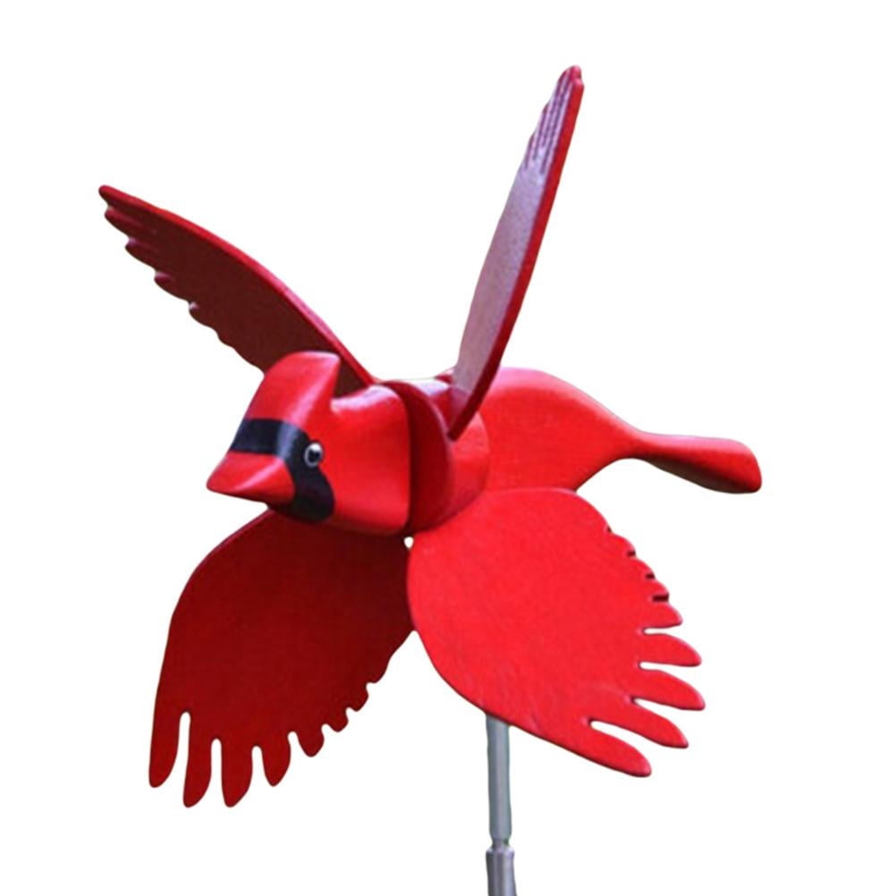Garden Pinwheels Stakes Outdoor Bird Whirlygig Windmills Gardening Art for Yard Lawn Decorations