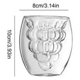 thumbnail image 2 of 2 Vasos De Vidrio De Doble Capa Forma De Uvas Bebidas Café, 2 of 4