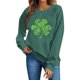 thumbnail image 4 of Tops de Cuello Redondo para las Mujeres Día de San Patricio Impreso Suéter de Manga Larga Invierno Suéter Casual, 4 of 6