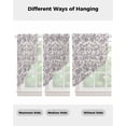 thumbnail image 4 of Purple Floral Leaf Swag Valances for Windows, Retro Farmhouse Plant Tree Branch Rod Pocket Sheer Valances for Large Windows, Swag Toppers Light Filtering for Kitchen Living Room 2 Panels 36''x63'', 4 of 6