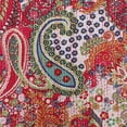 thumbnail image 4 of Stylo Culture Indian Chair Seat Throw Pillow Cover 16x16 Kantha Embroidered Pink Traditional 40x40 cm Home Decor Cotton Paisley Square Cushion Cover | 1 Pc, 4 of 4