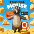 thumbnail image 4 of Inflatable Mouse & Hamster Costume Set - Cute Animal Outfits For Easter, Parties & Cosplay,Height 4'11"-6'3",Brown, 4 of 10