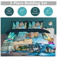 thumbnail image 5 of 3 Pcs Soft Bedding Set, Includes 1 Duvet Cover with Zipper And 2 Pillow Shams,The Wonders of Las Vegas King(102"×90"), 5 of 8