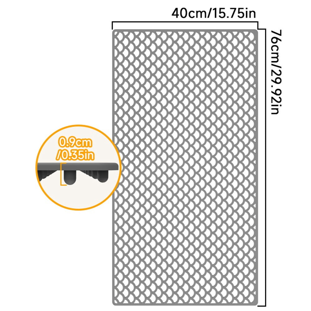 YLLSF Sink Protectors for Kitchen Sink,29.92"x15.7" Large Non-slip Silicone Sink Mat Gray
