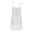 thumbnail image 6 of Elainilye Fashion Sexy Pajama Set for Women Plain Print Suspender Dress Pajamas Home Clothing Lace Sexy Nightgown Sleepwear,White, 6 of 7