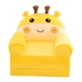 thumbnail image 2 of Sofá cama plegable para niños, silla princesa con respaldo, reclinable de dibujos animados para niños Amarillo, 2 of 9