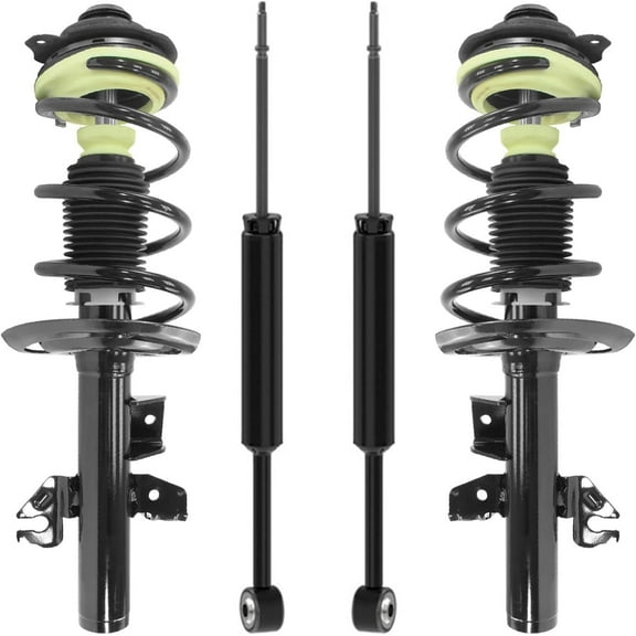 Detroit Axle - 2.4L Front Struts Rear Shocks for 2015 2016 2017 Chrylser 200, 2 Complete Struts Coil Spring Assembly 2 Shock Absorbers Assembly Replacement